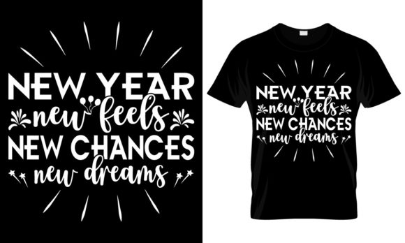 Happy New Year T-Shirt Design Template: Graphics for Festive Branding