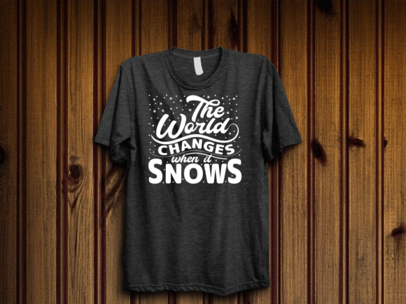 Typography Winter Snow T-shirt Design Graphics