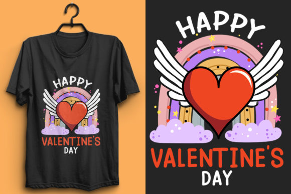 Valentine T Shirt. Happy Valentine Graphics