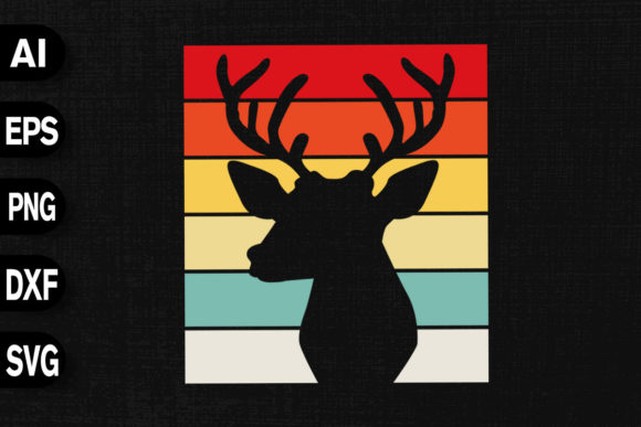 Vintage Deer Hunting Graphic T-Shirt Design