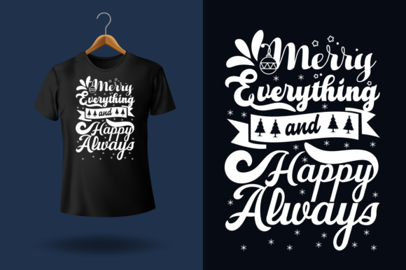 Winter Christmas Typo T-shirt Design Graphics